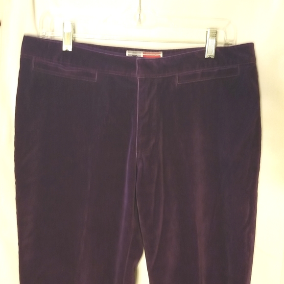 Purple stretch velvet bootcut jeans Arizona Jean company size 9 cotton spandex - Picture 3 of 5